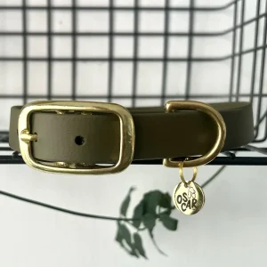 Collier biothane Kaki