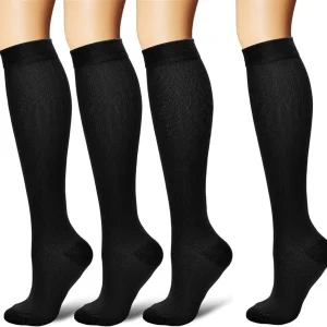 4 Paires de Chaussettes de Contention pour la Circulation - Homme et Femme