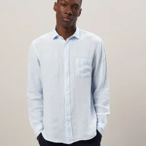 Chemise Homme en lin Bleu ciel Paul