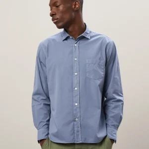 Chemise Homme en gabardine de coton Bleu royal Paul