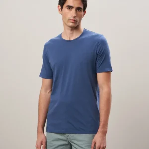 Tee Shirt Homme col rond en jersey léger Bleu cobalt