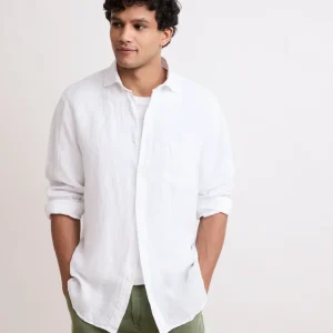 Chemise Homme en Lin Blanc Paul