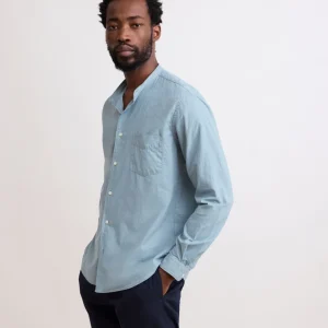 Chemise Homme en Voile de Coton Vert Celadon Premium