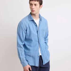 Chemise Homme en Lin & Coton à carreaux Indigo Paul
