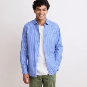 Chemise Homme en Popeline Rayée Bleu & Blanc Sammy