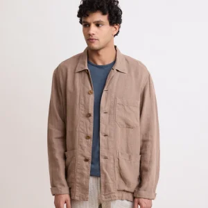 Veste Homme en Lin Marron Perry