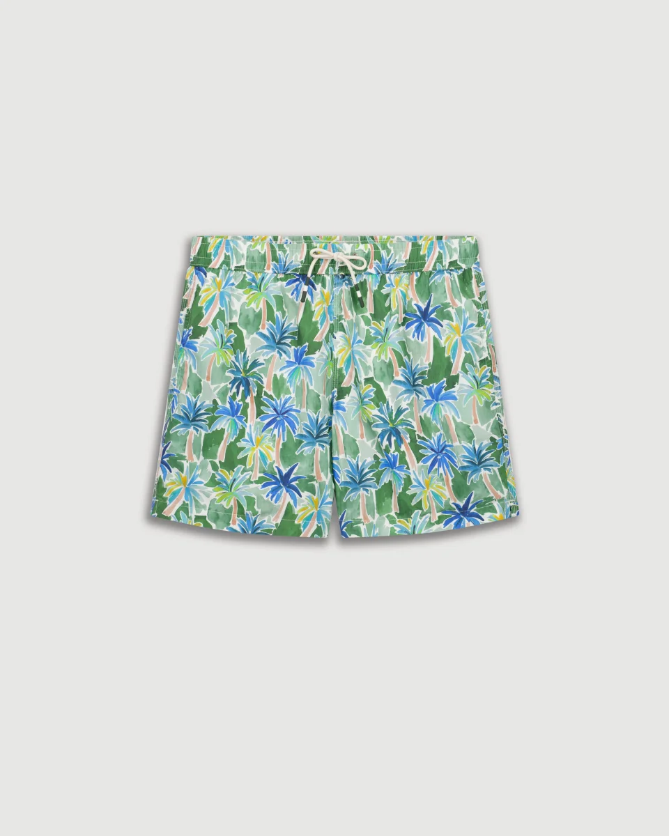 Maillot Homme Imprimé Palmiers Vert Swim – Image 3