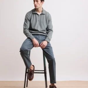 Pantalon Homme en Chino Léger Vert Eucalyptus Tyron