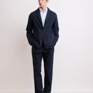 Pantalon Homme en Coton Fresco Bleu Marine Tyron