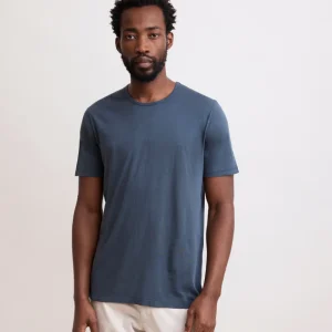 T-Shirt Homme en Jersey De Coton Léger Carbone Light Crew