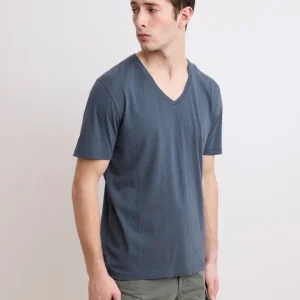 Tee Shirt Homme en Jersey De Coton Léger Carbone Light Vee