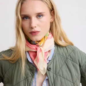 Bandana Femme en Voile de Coton Imprimé "Los Angeles" Pêche Souvenir