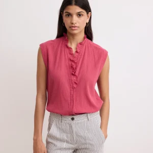 Chemise Femme en Crépon Framboise Callisto