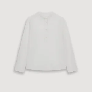 Chemise Fille en Crépon de coton Blanc Codex