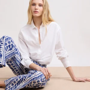 Chemise Femme en Seersucker Blanc Charlot