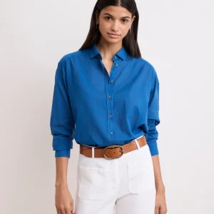 Chemise Femme en voile de Coton Bleu Charlot