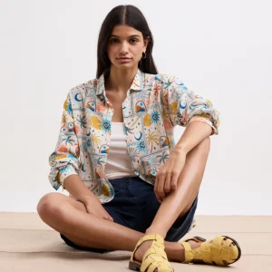 Chemise Femme en Voile de Coton Imprimé Astro Charlot