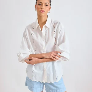 Chemise Femme en voile de coton Ecru Coco