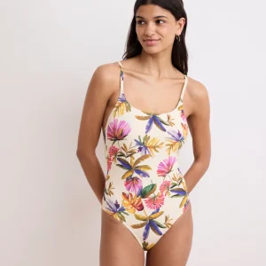 Maillot de bain Femme Imprimé Feuilles et Fleurs Multicolore Barbara