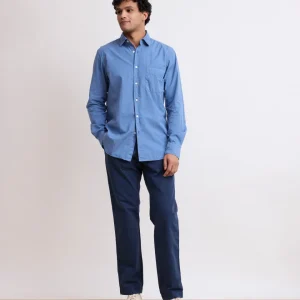 Pantalon Homme Chino Bleu Marine Tex