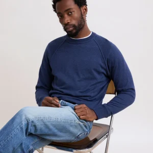 Pull Homme en Coton Supima & Cachemire Bleu Indigo