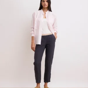 Pantalon Femme en Lin Anthracite Pirouette