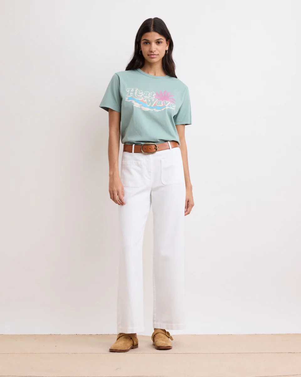 Pantalon Femme en Lyocell & Coton Blanc Poli – Image 4