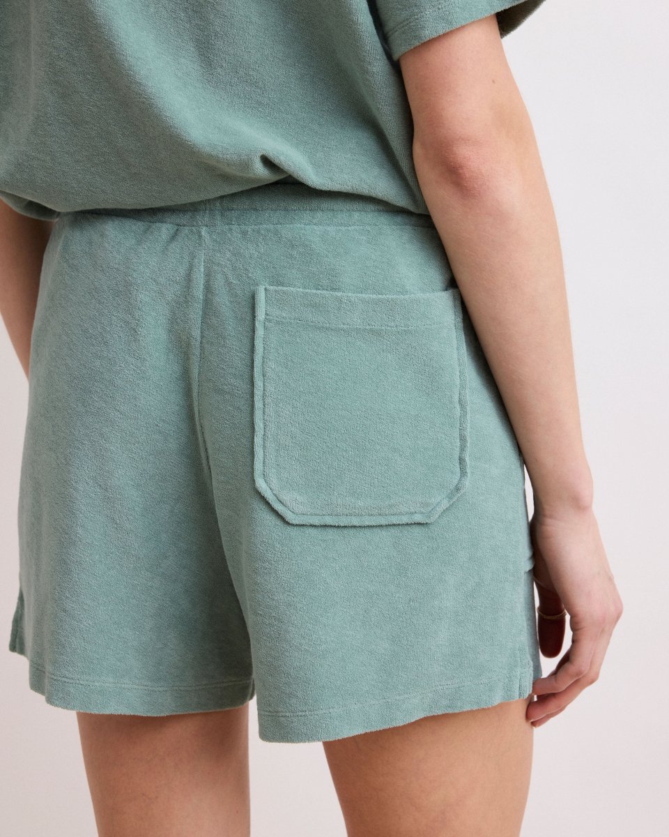 Short Femme en Éponge Vert Agave Tivu – Image 5