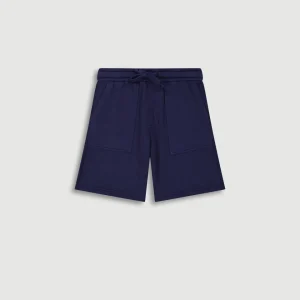 Short Garçon en Coton Flammé Bleu Marine