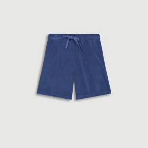 Short Garçon en Éponge Bleu Cobalt