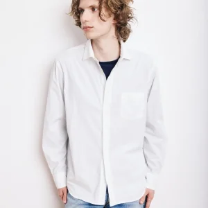 Chemise Homme en Gabardine de Coton Blanc Paul
