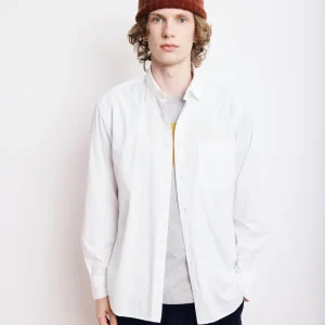 Chemise Homme en Gabardine de Coton Blanc Storm