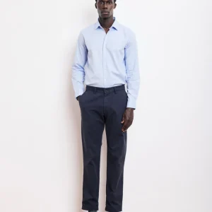 Pantalon Homme en Piqué Bleu Marine Tyron