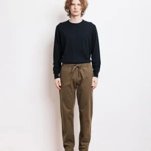 Pantalon Homme en Moleskine de Coton Bronze Joggy