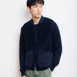 Gilet Homme en Sherpa Bleu Marine