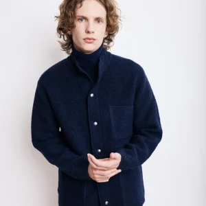 Veste Homme en Laine Bouillie Bleu Marine Jock