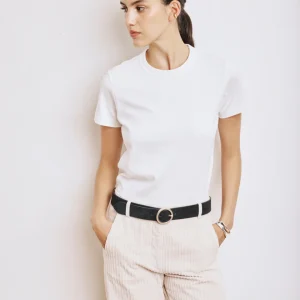 Ceinture Femme en Cuir Suédé Noir Aronde