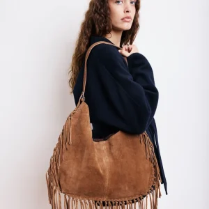 Sac Femme en Cuir Suédé Marron Aretha Bag
