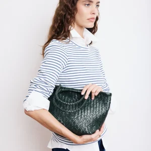 Sac Femme en Cuir Tréssé Vert Amede Bag