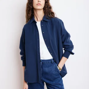 Chemise Femme en Modal Bleu Marine Cinema