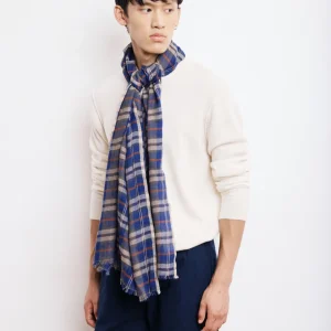 Echarpe Homme en Laine à Carreaux Multicolore Tartan