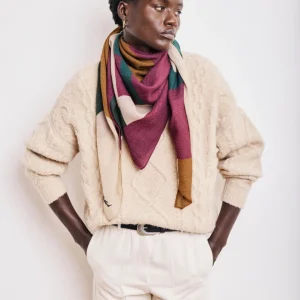 Echarpe Femme en Laine Imprimé Multico Géométrique