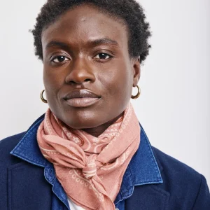 Bandana Femme en Laine Imprimé Rose