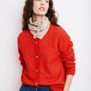 Bandana Femme en Laine Imprimé Beige