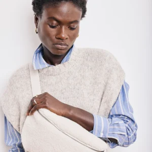 Banane Femme en Sherpa Ecru Elvire Bag