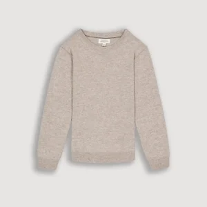 Pull Garçon en Laine & Cachemire Beige Crew