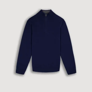 Pull Garçon en Laine & Cachemire Bleu Marine Trucker