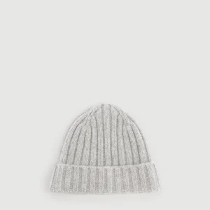 Bonnet Garçon en Laine & Cachemire Gris Chiné