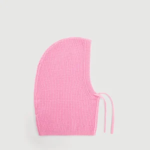 Cagoule Fille en Laine Mérinos & Cachemire Rose Mellon