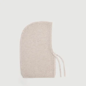 Cagoule Fille en Laine Mérinos & Cachemire Taupe Mellon